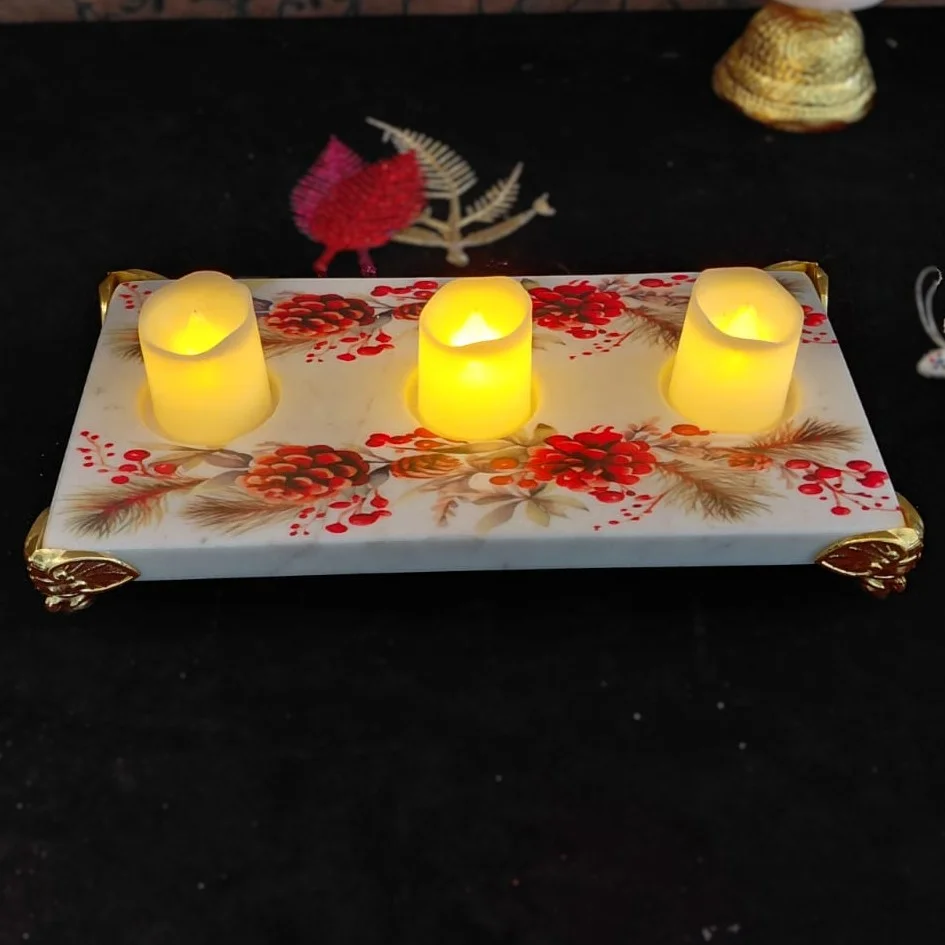 Elegant Marble Box with Pink Agate