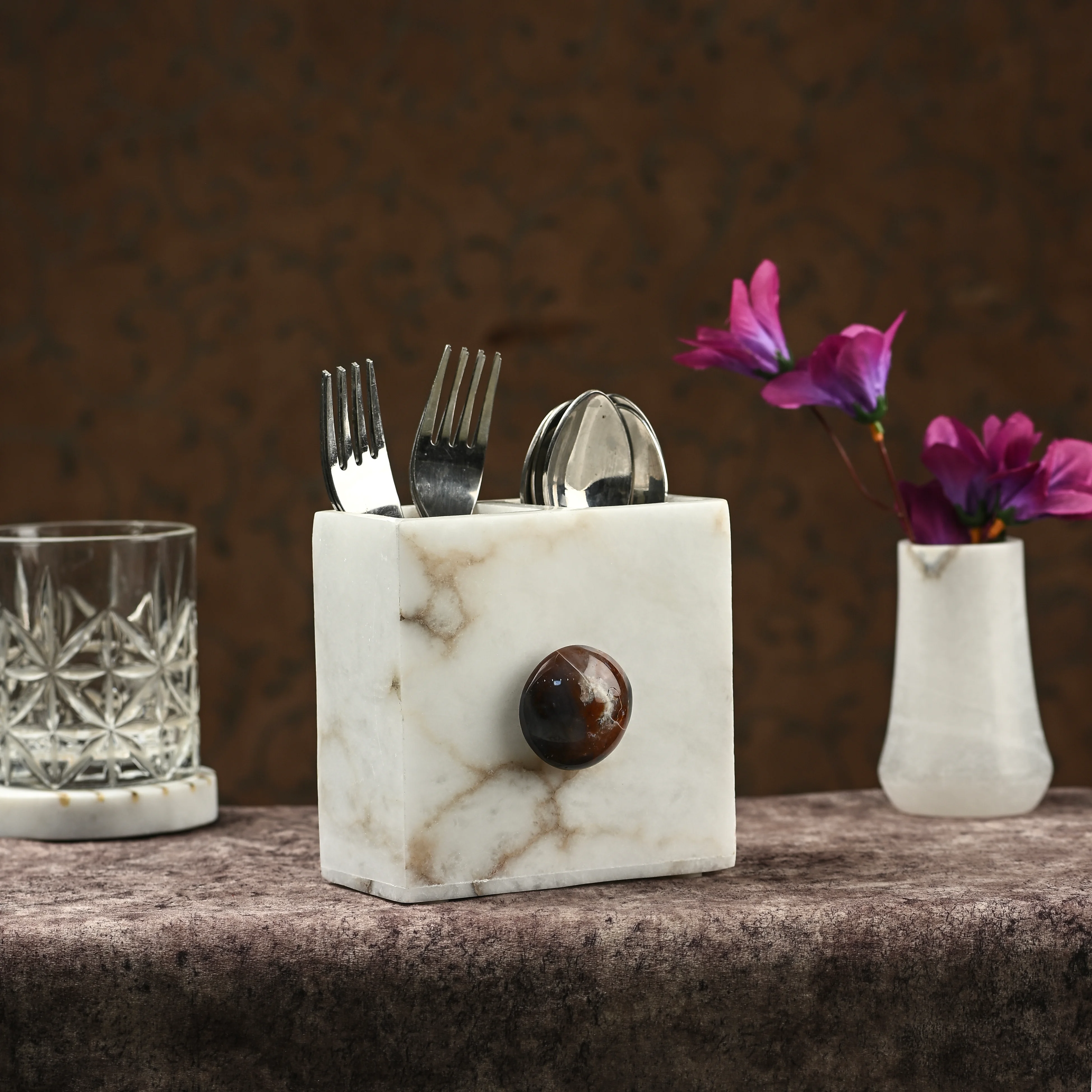 Luxury Marble Cutlery Holders Collection