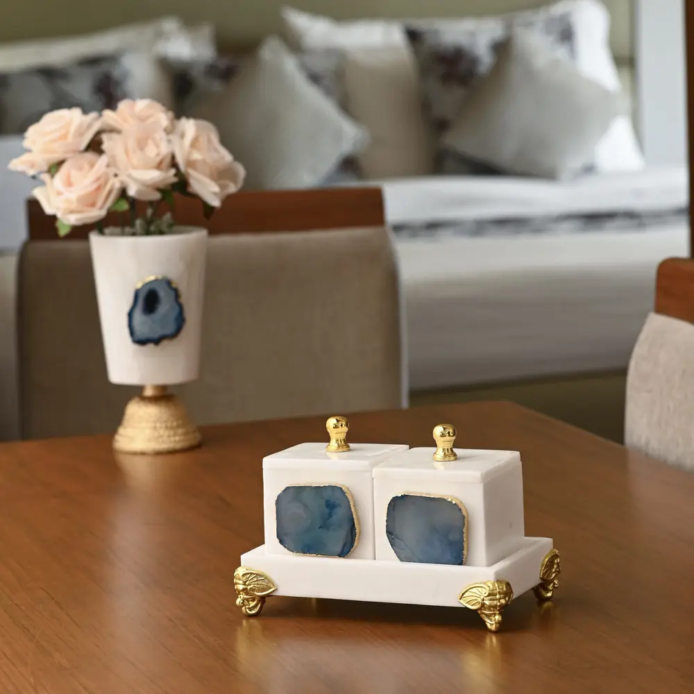 Marble Jars with Tray