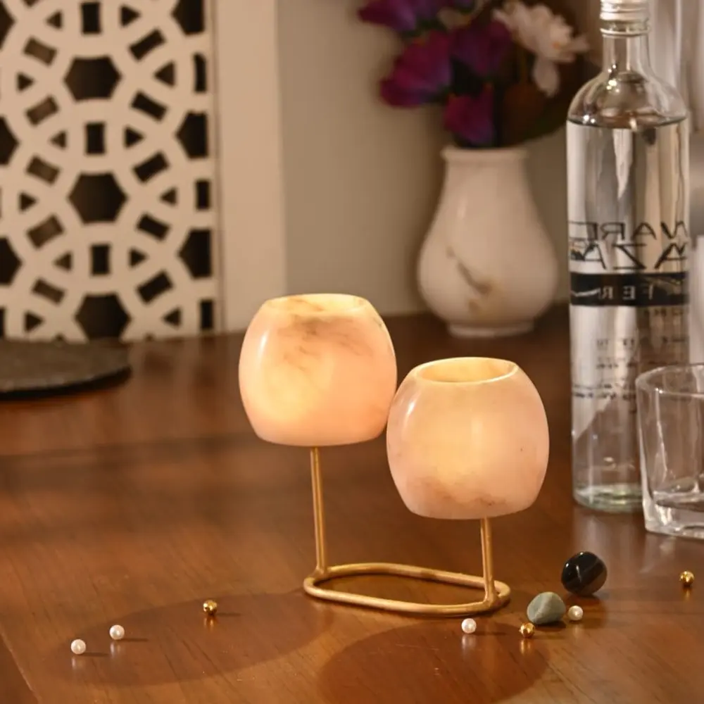 Premium Dual Marble Candle Holder perfect for any space