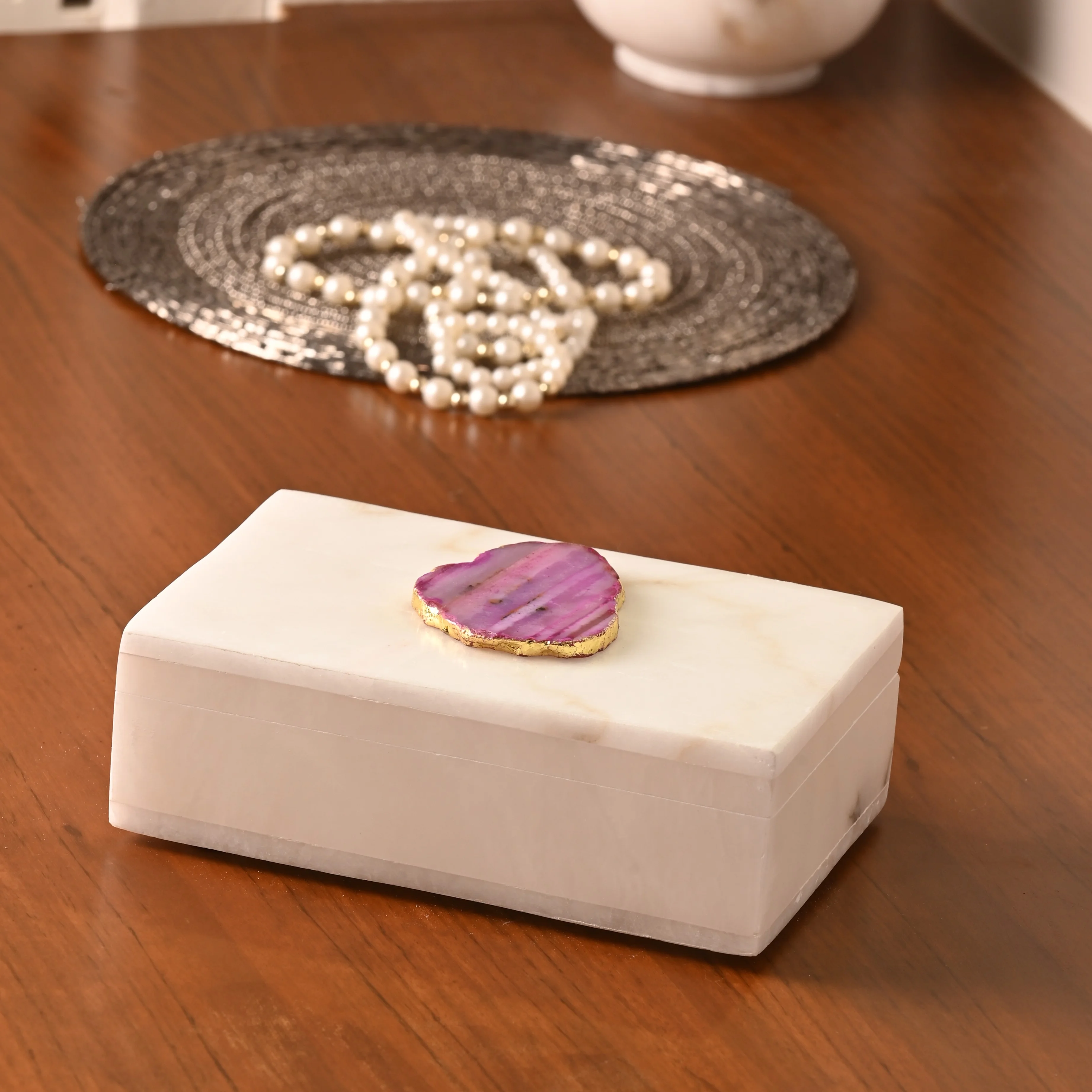 Elegant Rectangular Marble Flower Vase