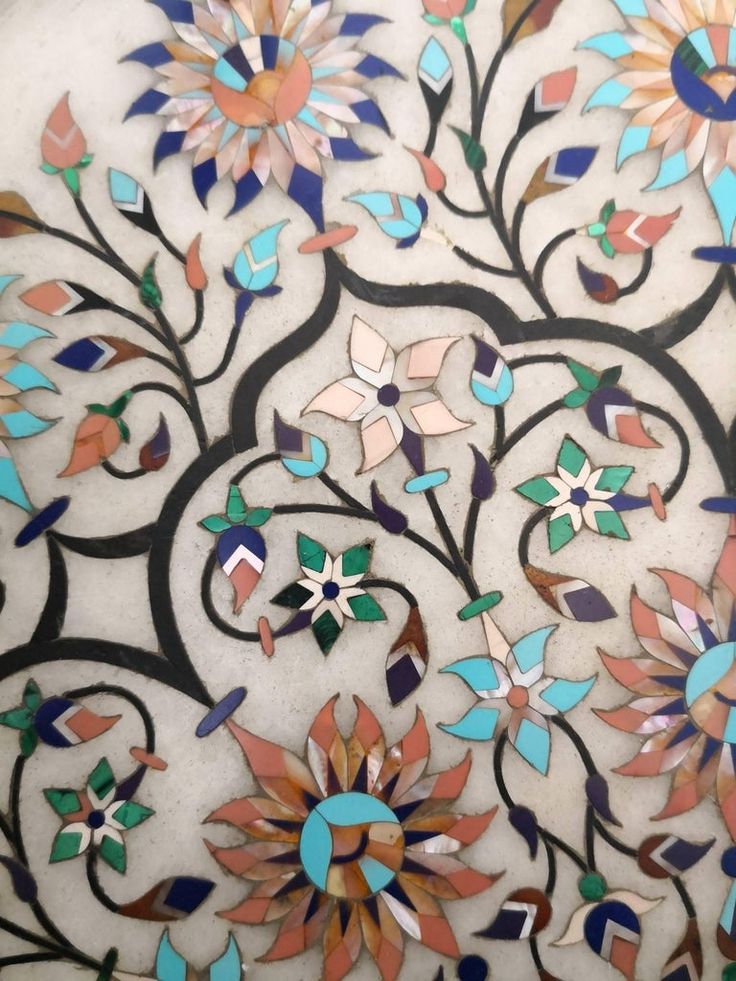 Marble inlay close-up