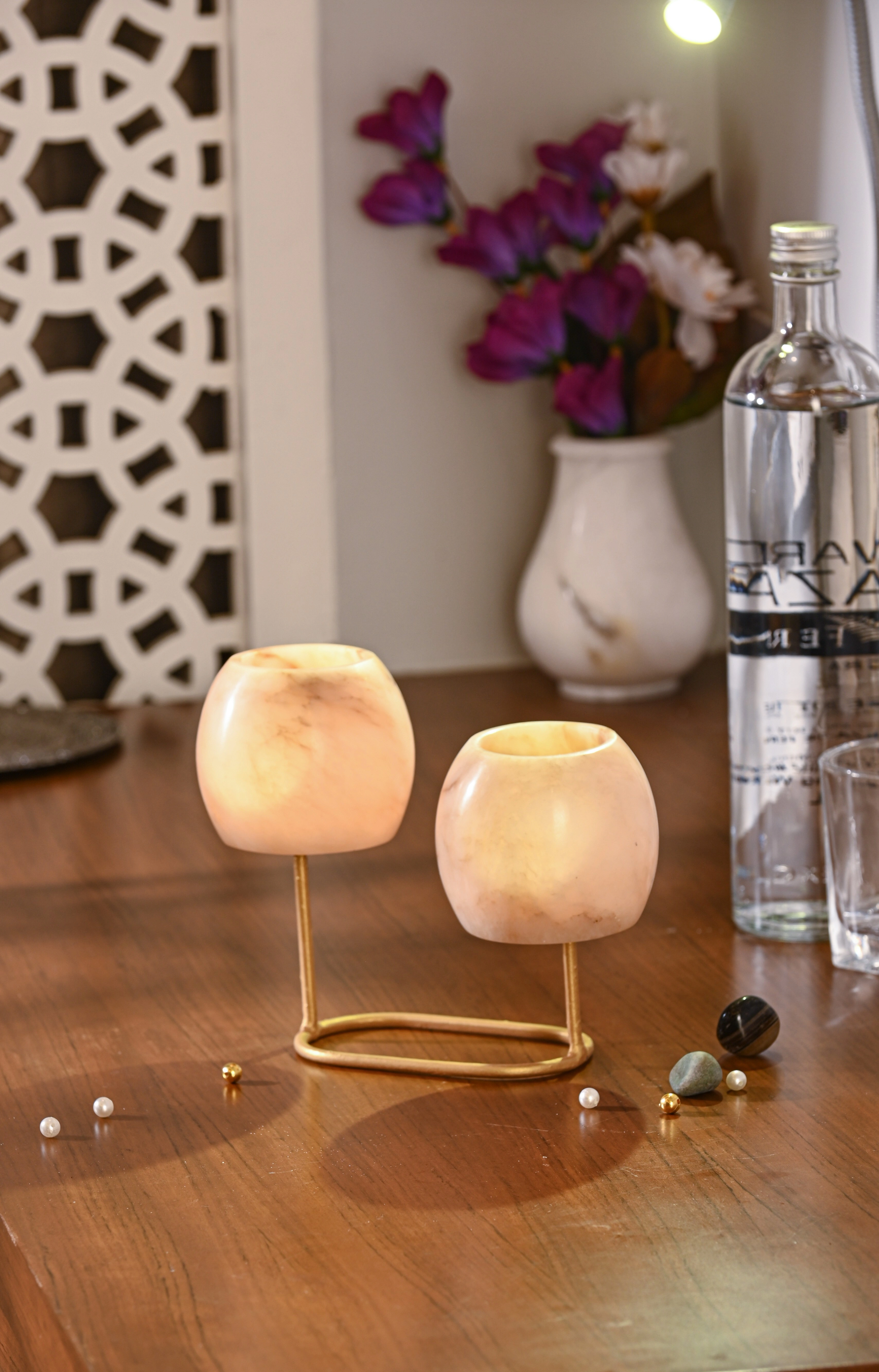 Luxury Handcrafted Marble Tealights Collection